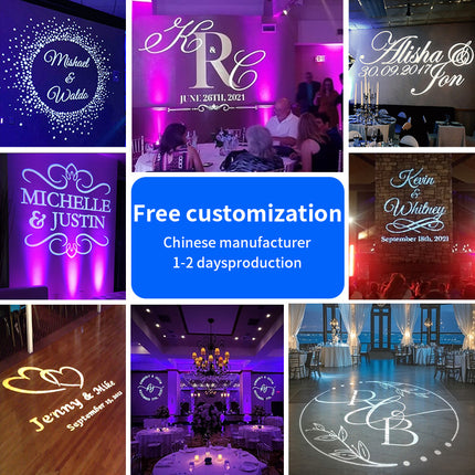 Custom wedding monogram event gobo lights