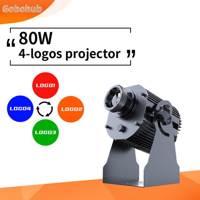 80W  Four Logos Switching Gobo Projector